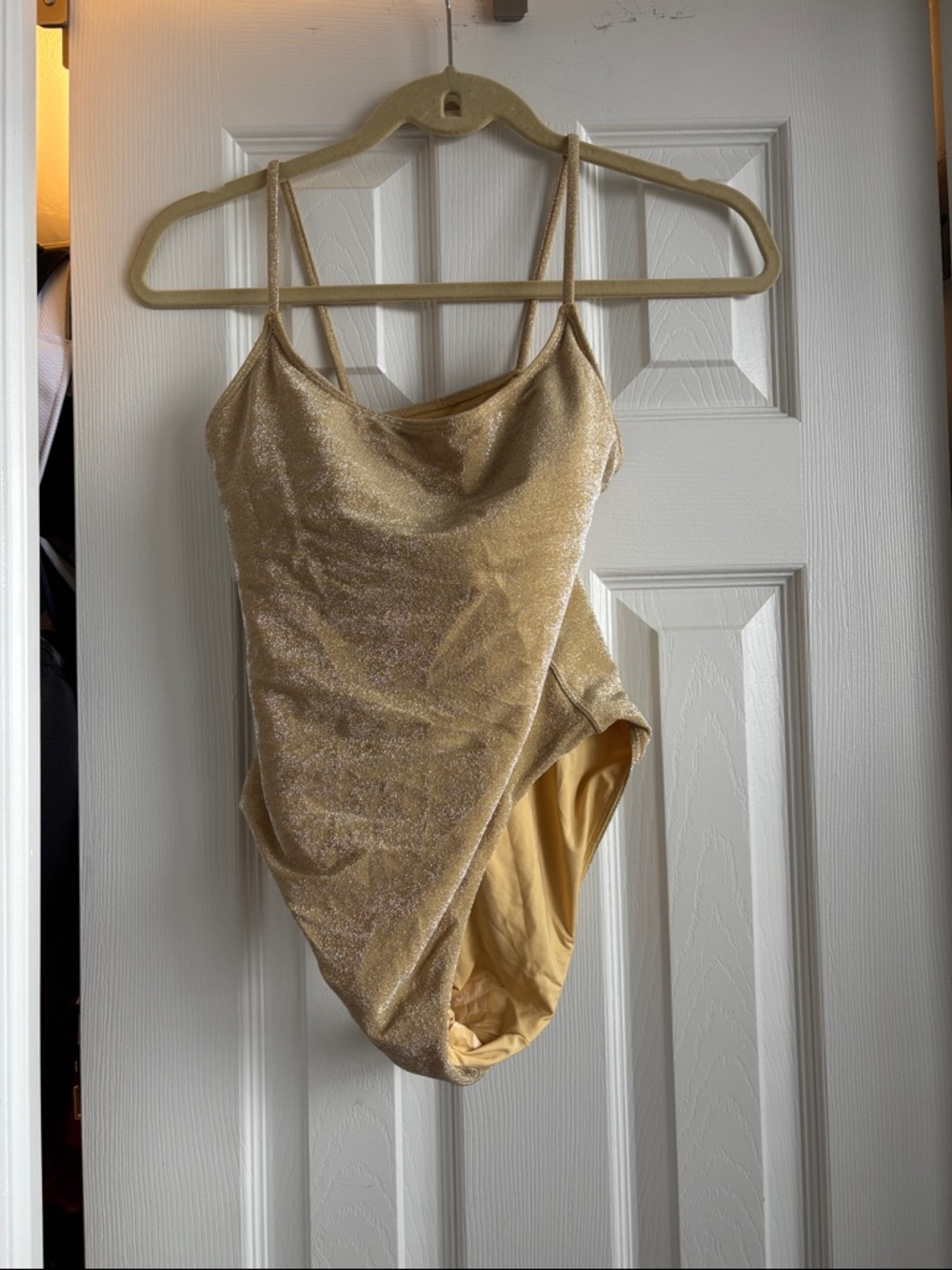 Monday Swimwear Bahamas Gold Metallic One-Piece Sz M NWT